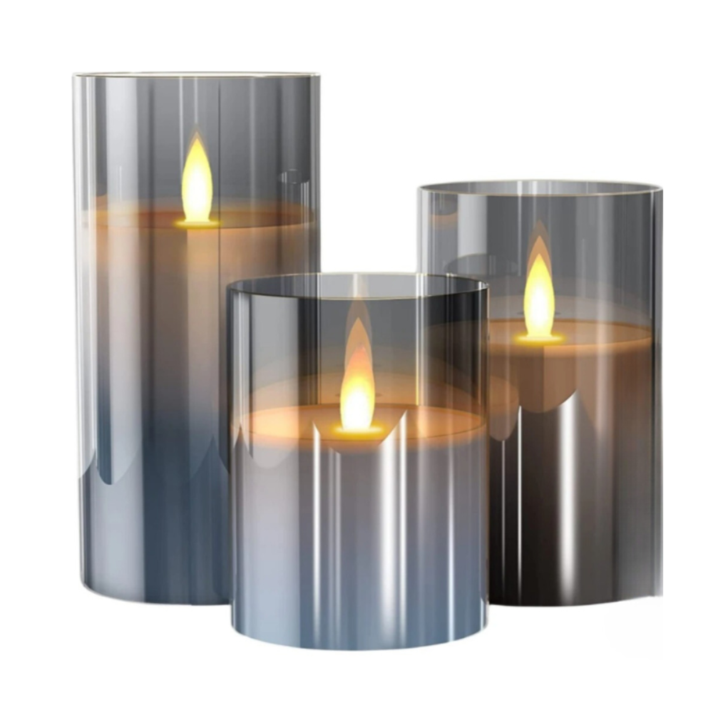LuminaGlow | Elegant Remote-Controlled Flameless Candle Holder Set 1