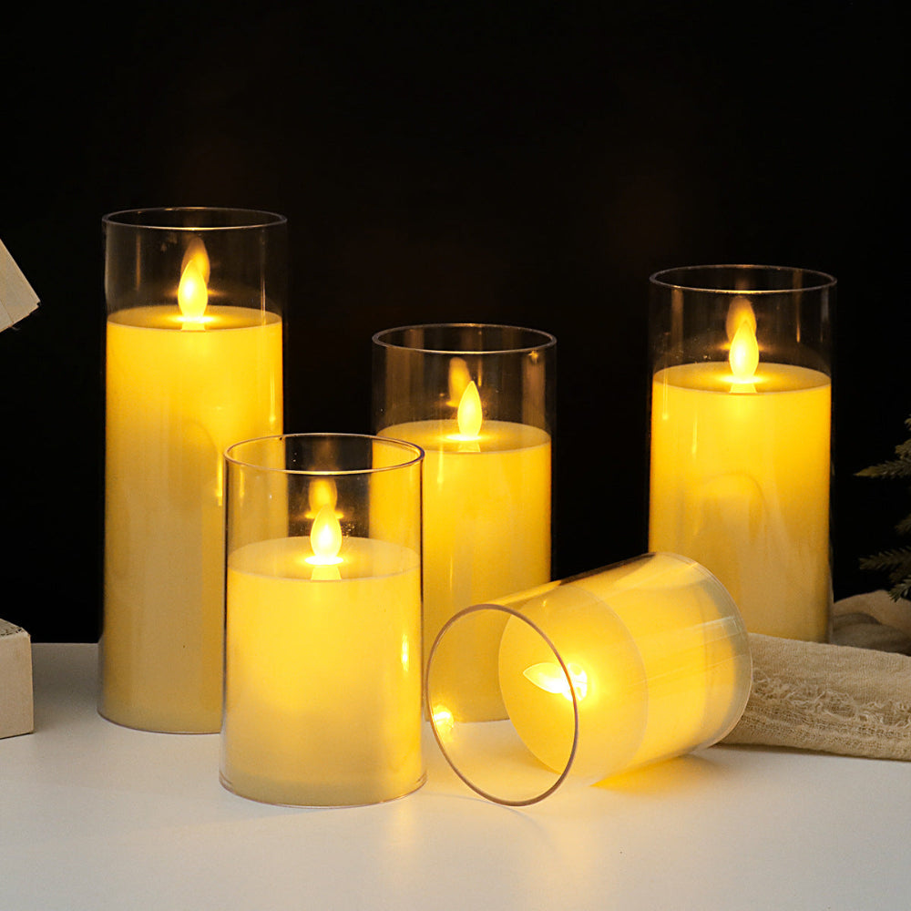 LuminaGlow | Elegant Remote-Controlled Flameless Candle Holder Set 3