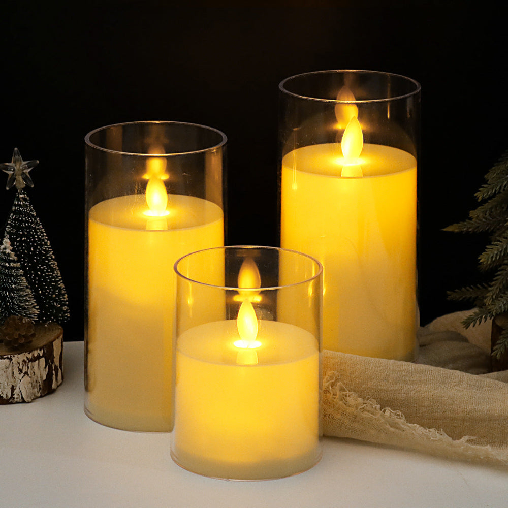 LuminaGlow | Elegant Remote-Controlled Flameless Candle Holder Set 5