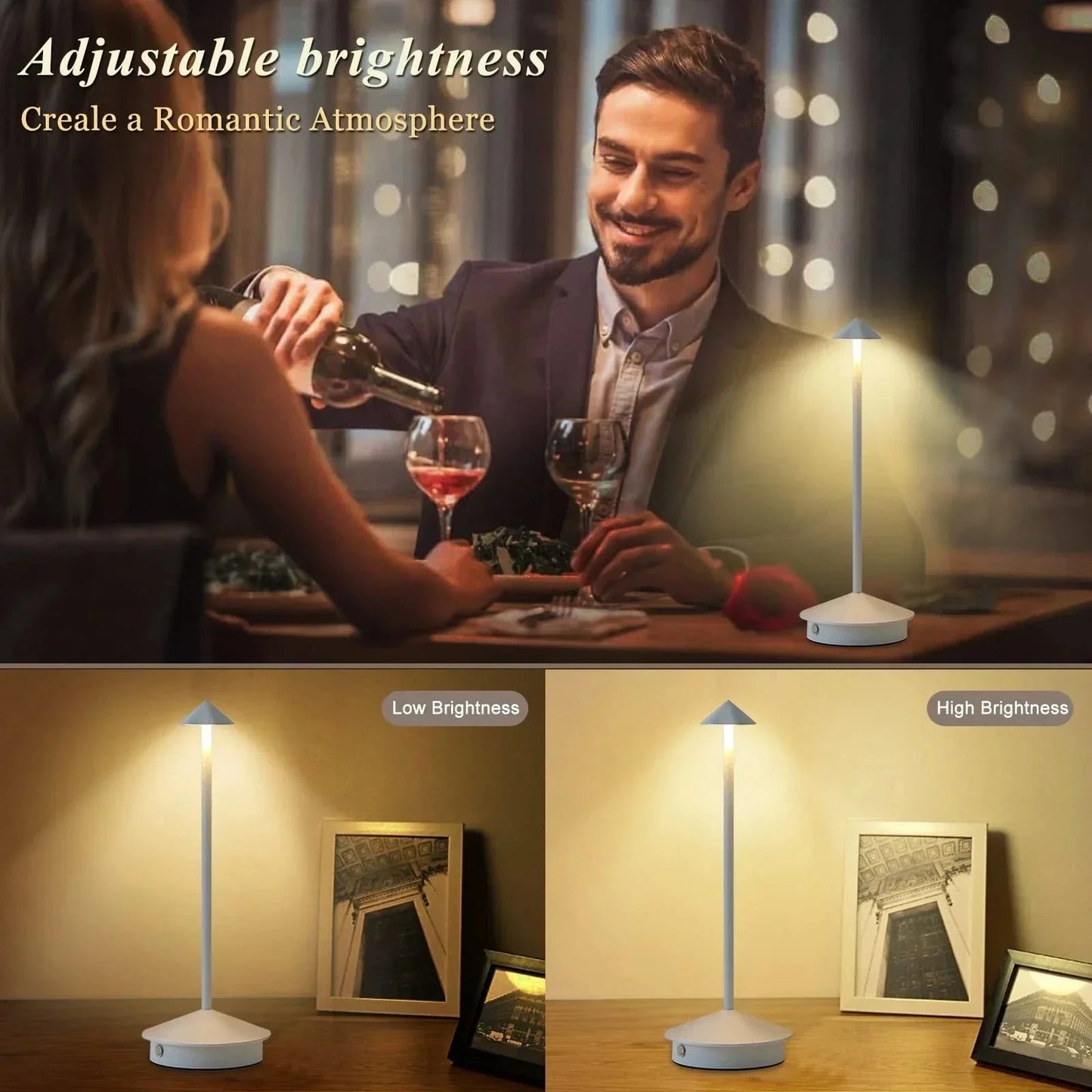 Luminara | Modern Touch-Controlled Rechargeable Table Lamp 4