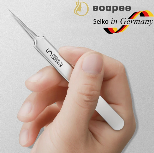 Lunaria | Precision Ultra Slim Stainless Steel Tweezers for Flawless Skin 3