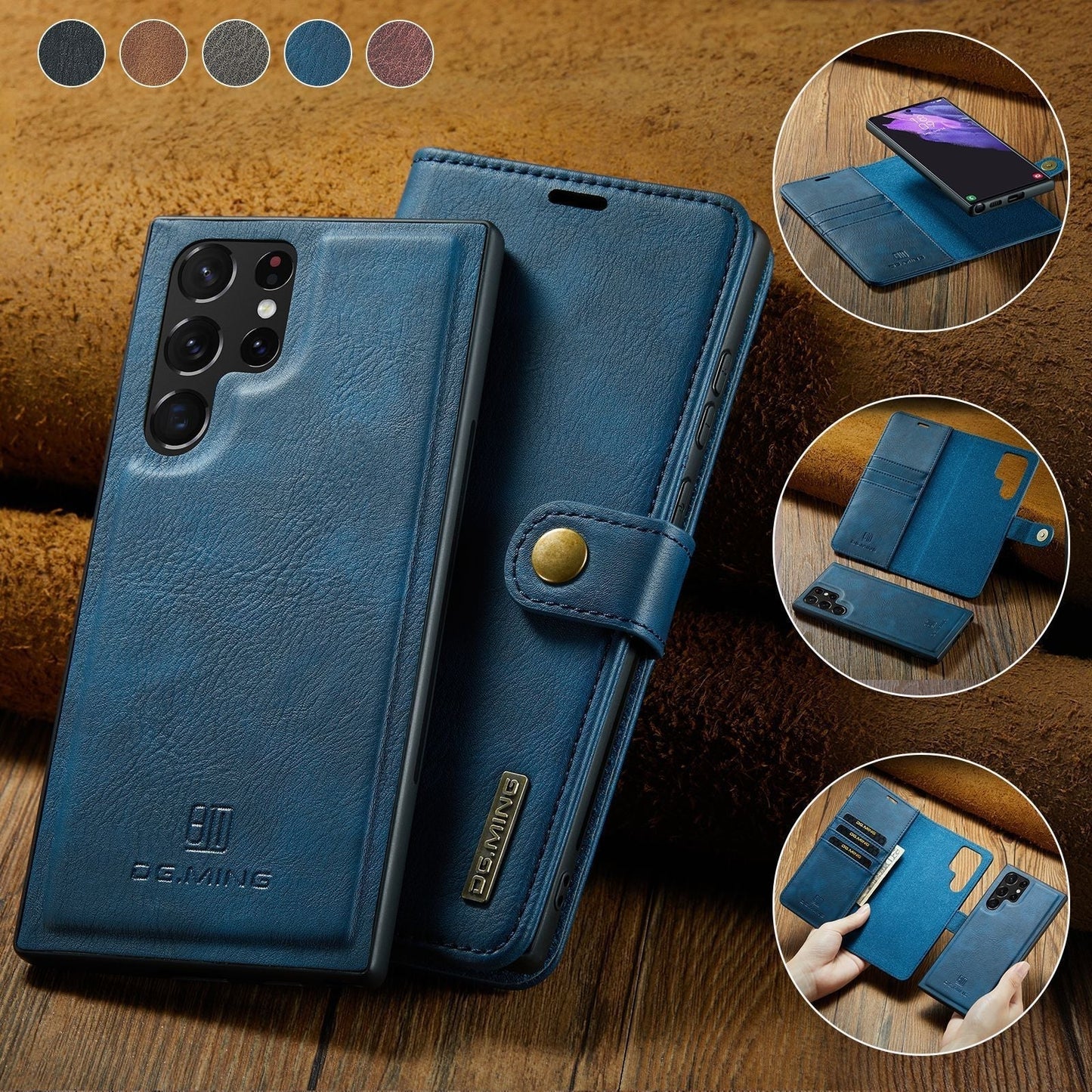 LuxeGuard | Stylish Versatile Detachable Leather Case for Samsung Galaxy 2