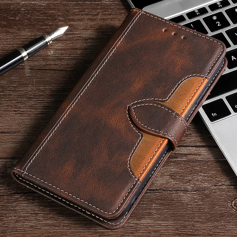 LuxuraCase | Stylish Magnetic Leather Wallet Case for iPhone 8
