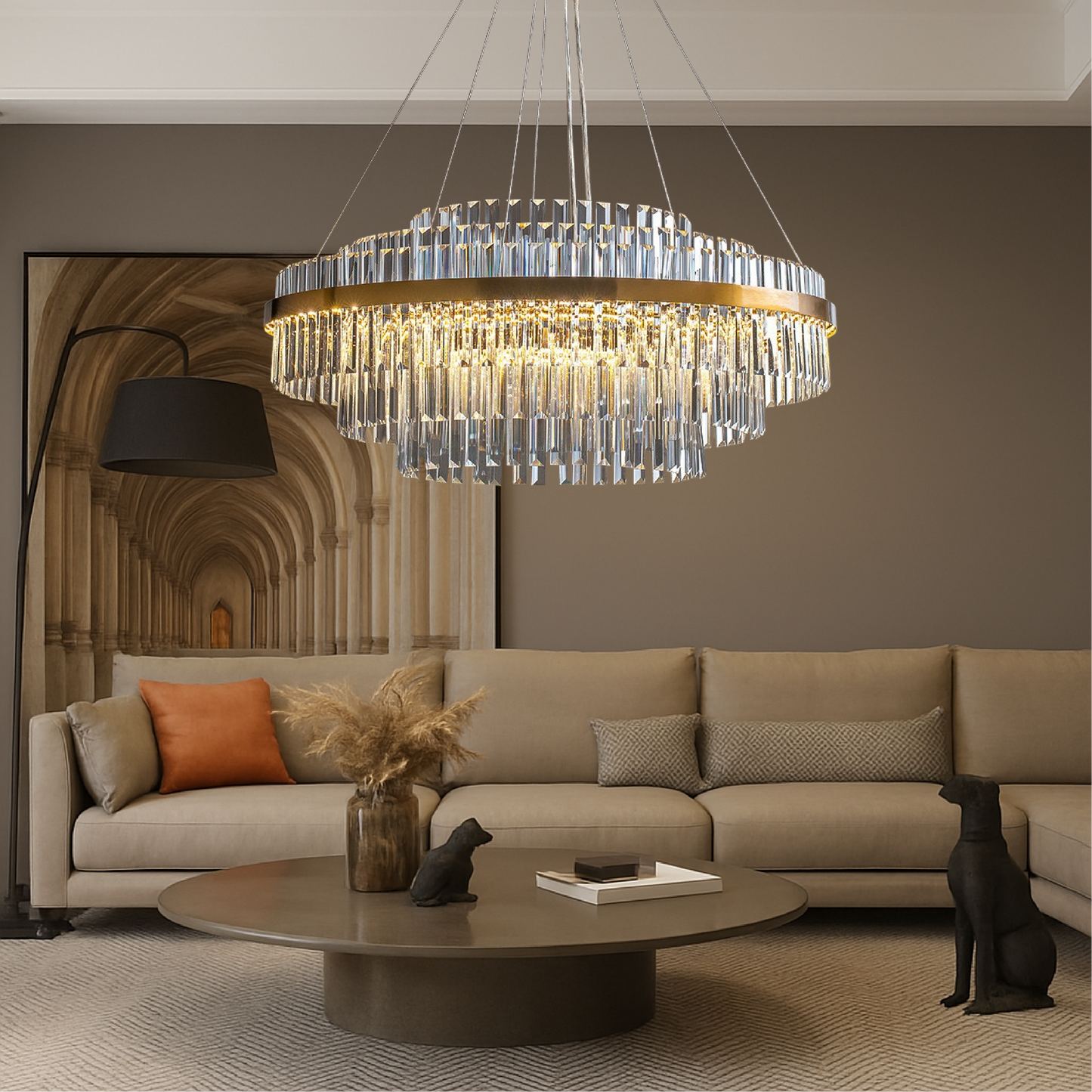 Luxurious crystal chandelier 4
