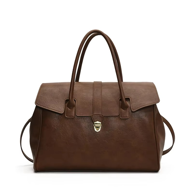 Luxury Women's Boston Bag with Handle and Shoulder Strap 2