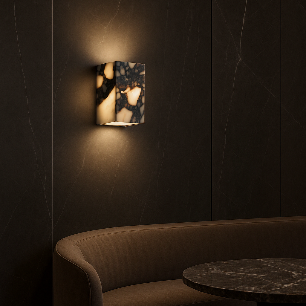 Marble cube wall lamp 4