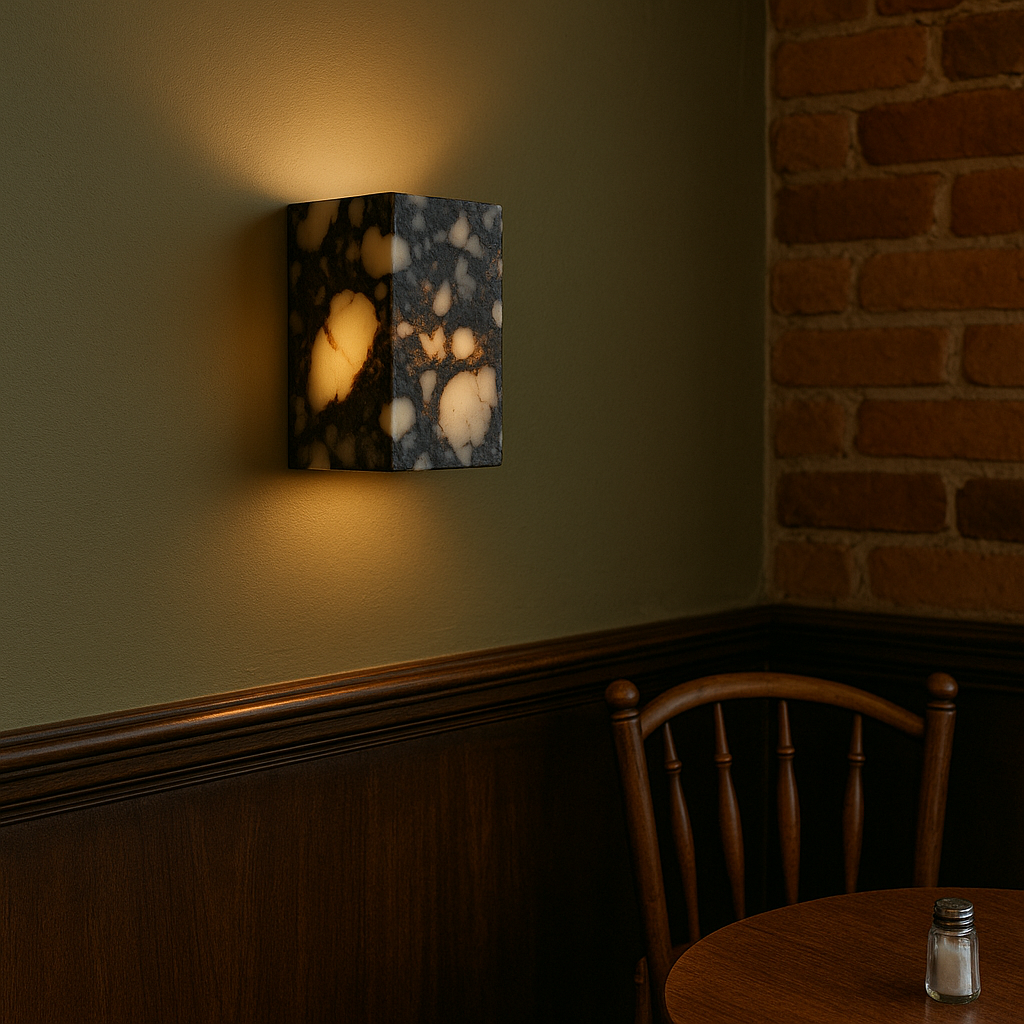 Marble cube wall lamp 6