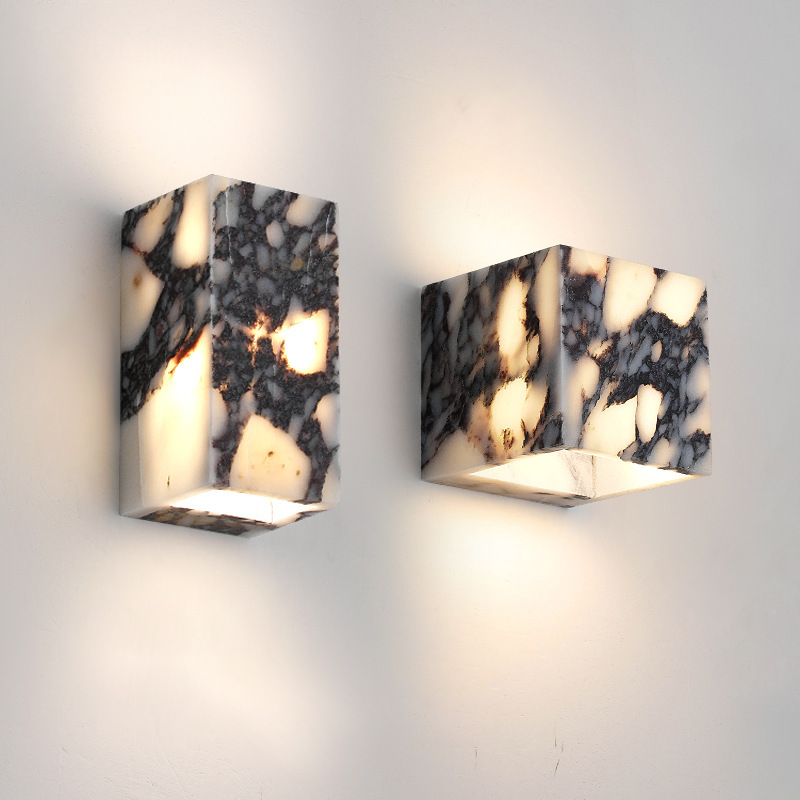 Marble cube wall lamp 7