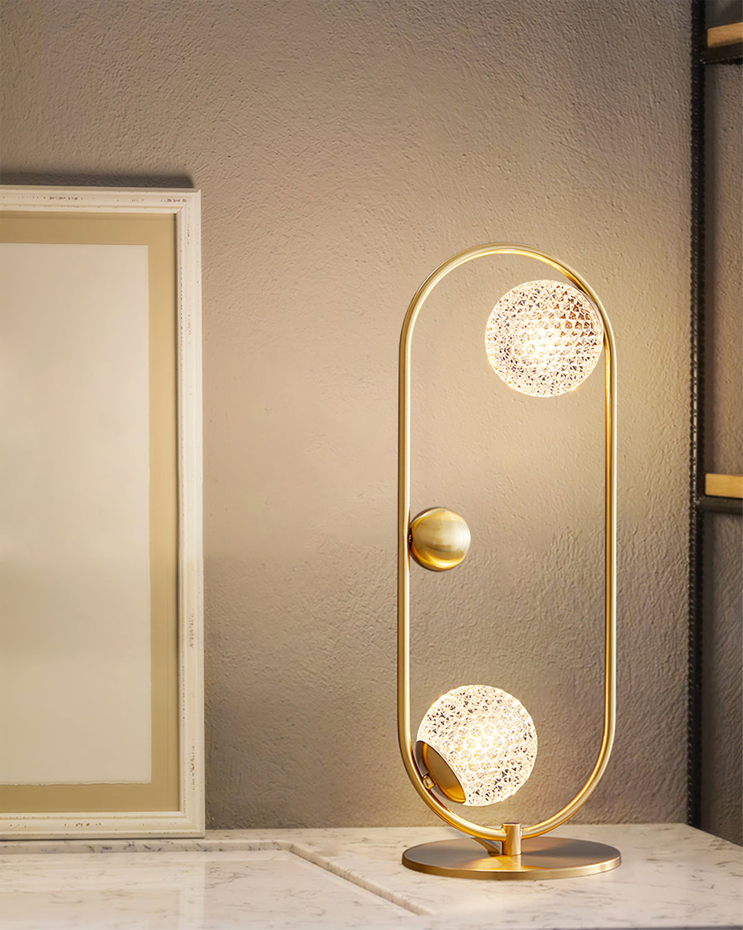 GlobeLume – Stylish Table Lamp with Circular Glass Diffusers
