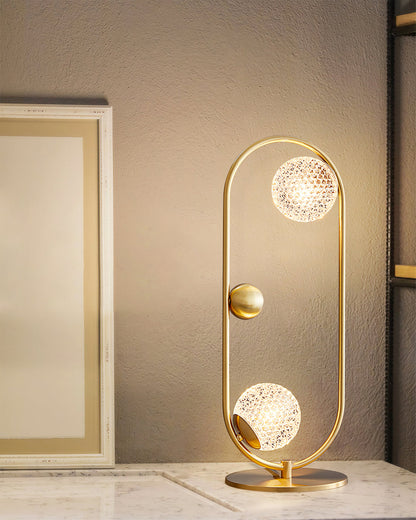 GlobeLume – Stylish Table Lamp with Circular Glass Diffusers