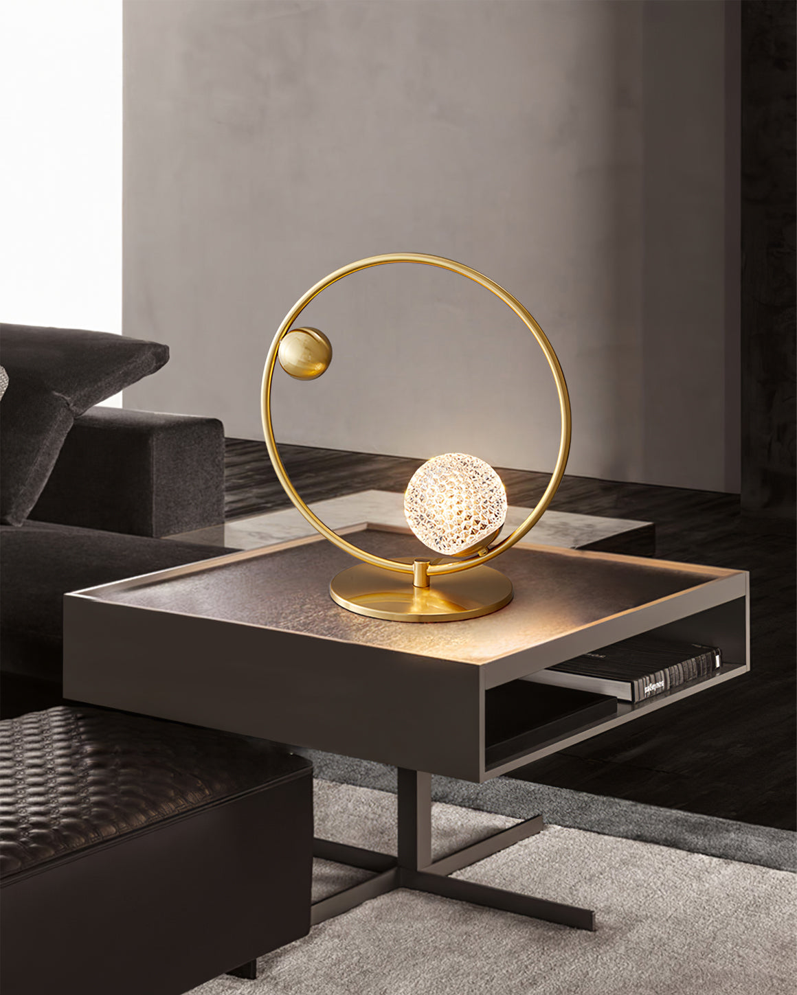 GlobeLume – Stylish Table Lamp with Circular Glass Diffusers