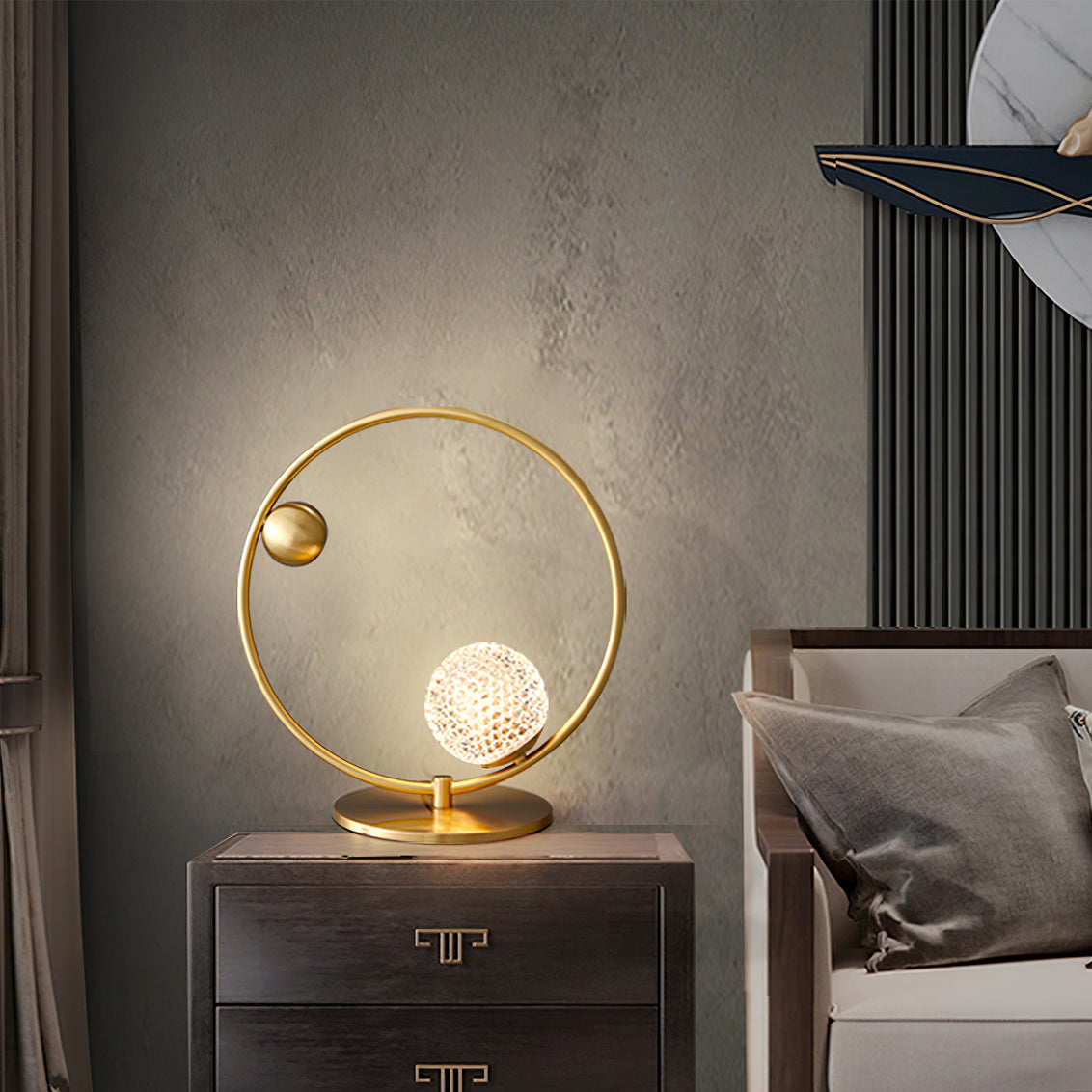 GlobeLume – Stylish Table Lamp with Circular Glass Diffusers