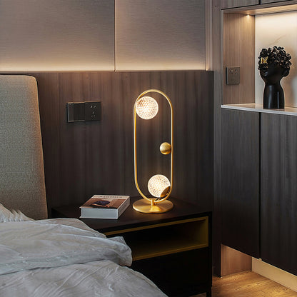 GlobeLume – Stylish Table Lamp with Circular Glass Diffusers