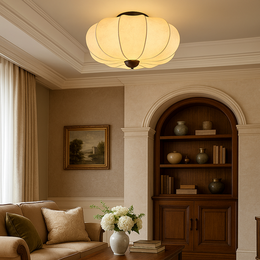 Medieval silk ceiling lamp 0