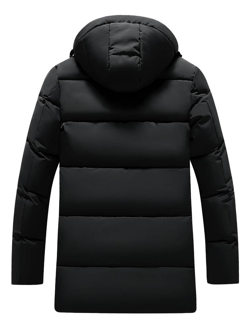 Men's Long Quilted Winter Jacket with Graphene Lining and Hood – Best Winter Coat for Casual Wear 1