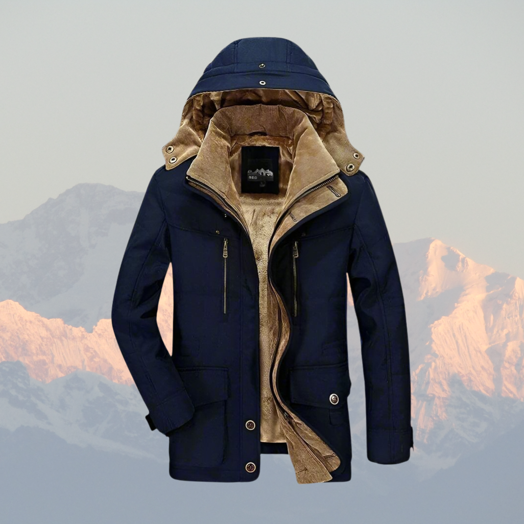 Men's Parka Jacket with Faux Fur Lining – Waterproof Winter Jacket for Cold Weather Protection 0