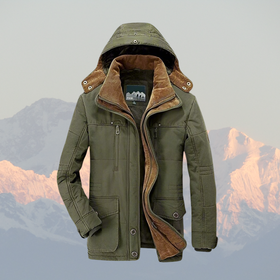 Men's Parka Jacket with Faux Fur Lining – Waterproof Winter Jacket for Cold Weather Protection 1