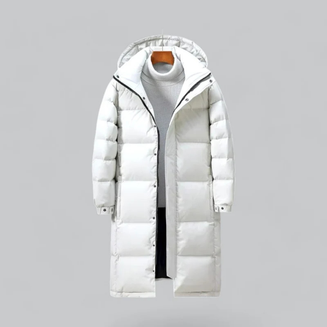 Men's Puffer Long Hooded Winter Coat | Warm 1