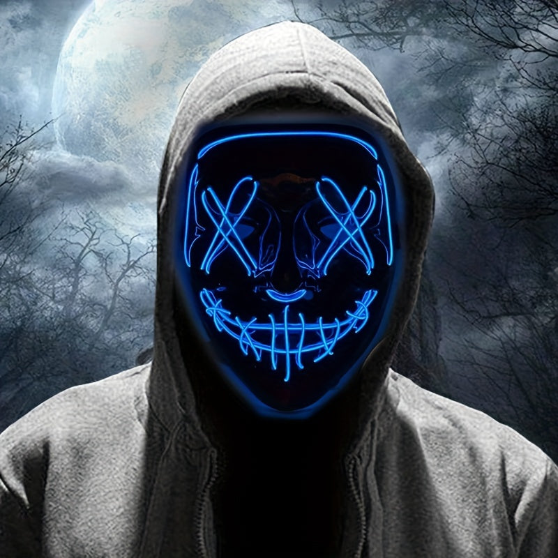 Men’s Scary LED Halloween Mask | Light Up Anonymous Cosplay 2
