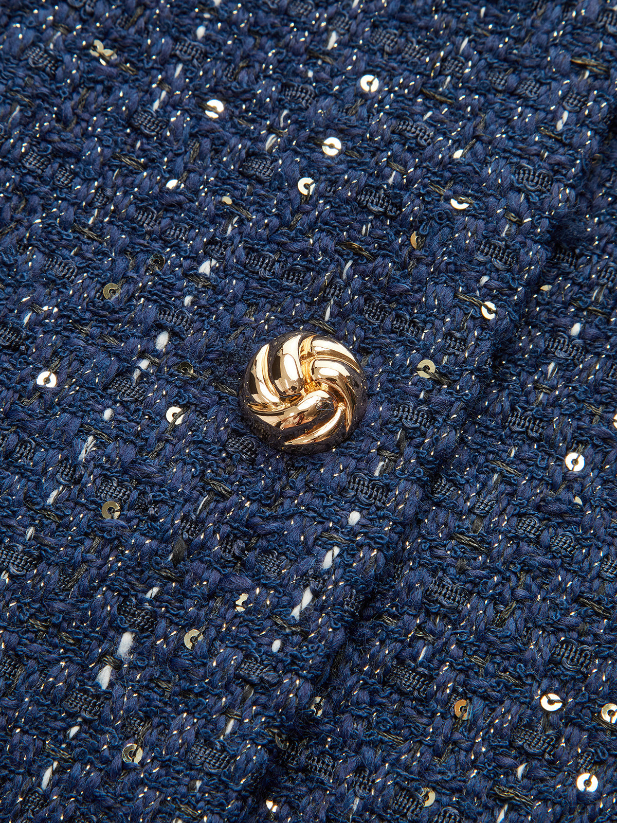 Metallic Button Tweed Jacket 2