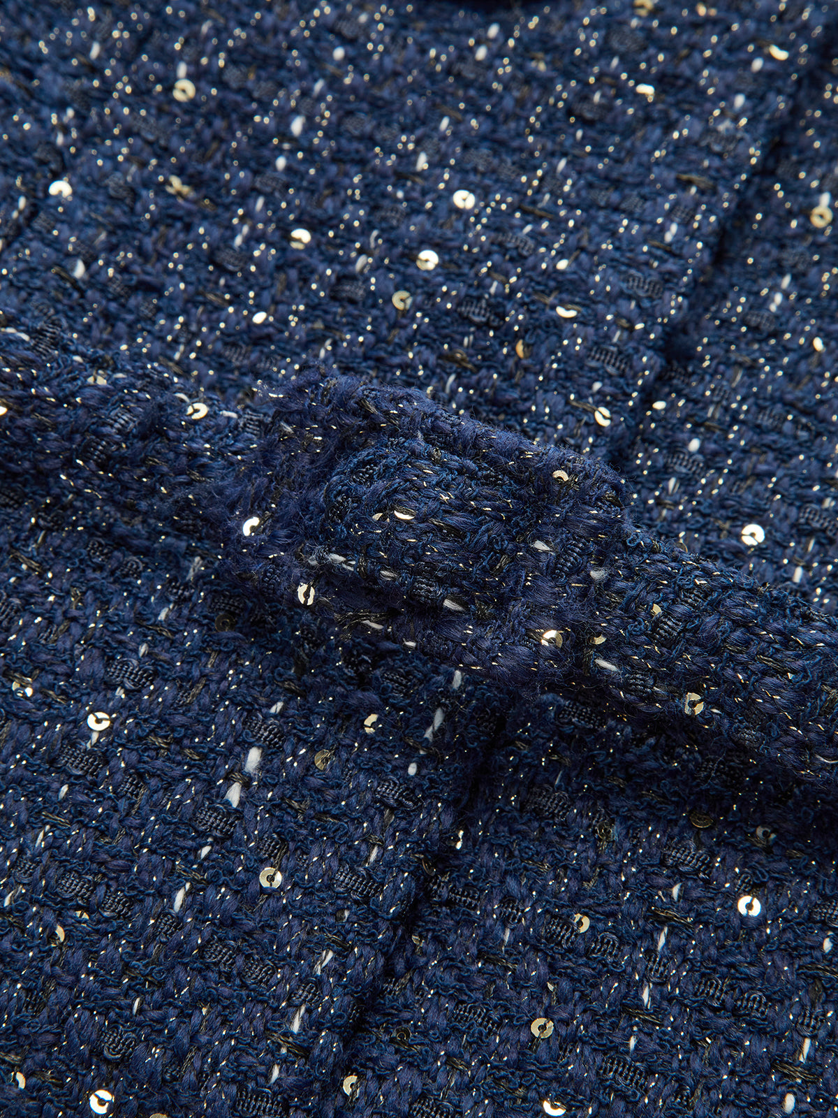 Metallic Button Tweed Jacket 3