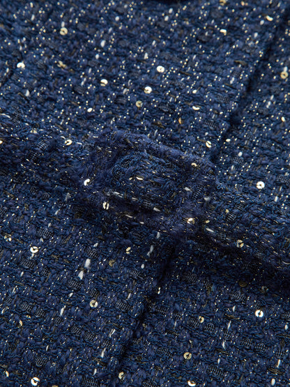 Metallic Button Tweed Jacket 3