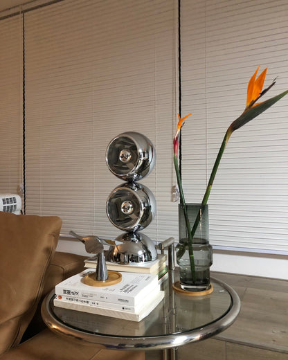 LuxeCharm - Lampada da Tavolo in Stile Mickey e Diffusione della Luce Accogliente