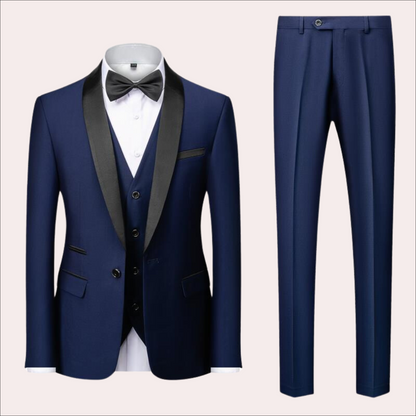 Variant image for Mikkel - Stylish Black Suit for Men, Slim Fit Wedding Suit, 2-Piece Set-31