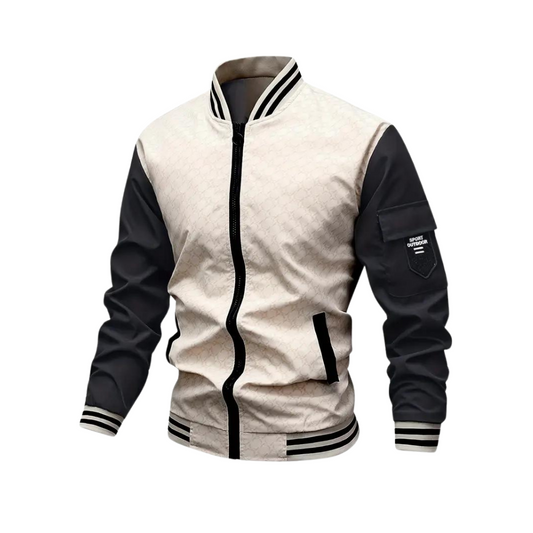 Milan | Men's autumn bomber jacket with two-tone design 0