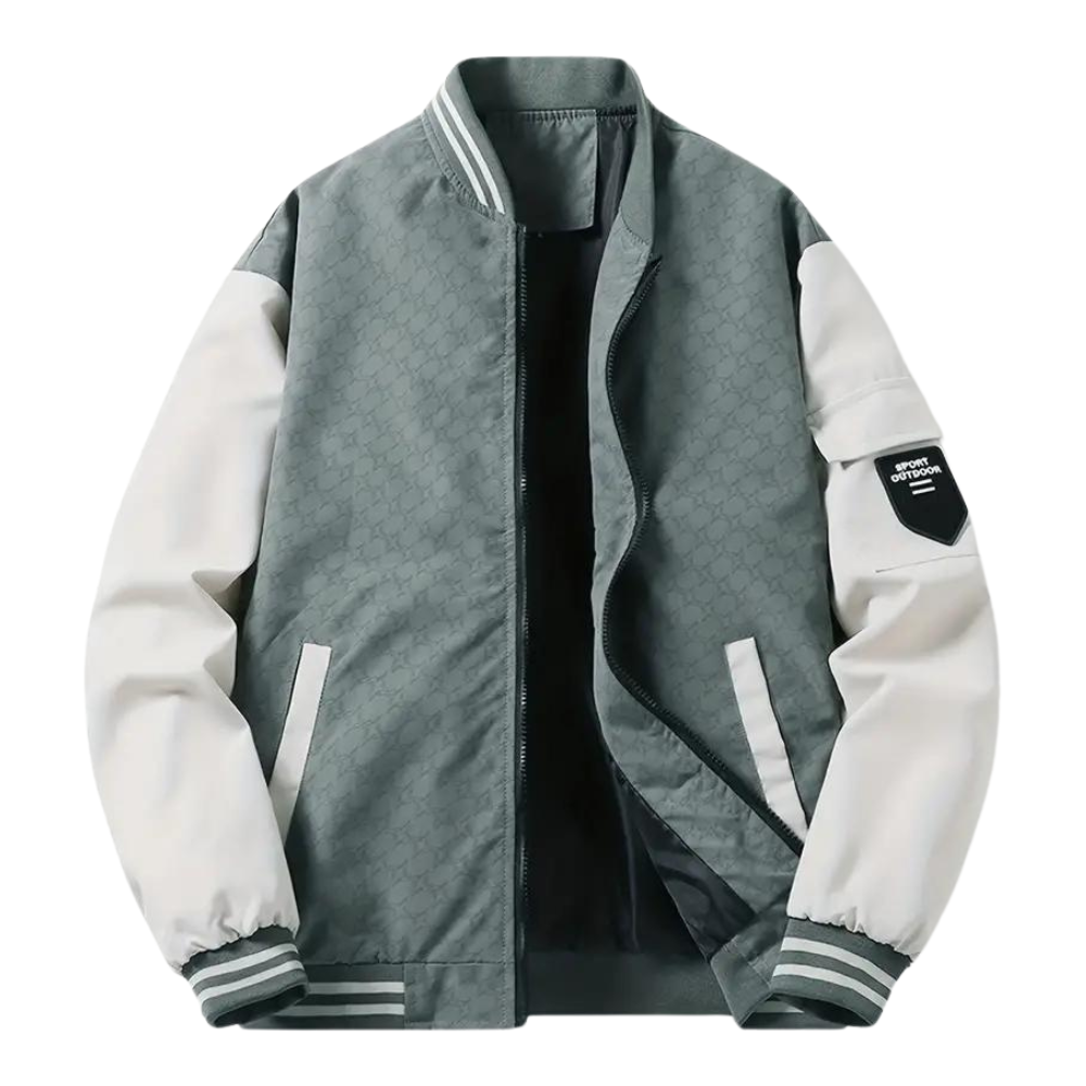 Milan | Men's autumn bomber jacket with two-tone design 7