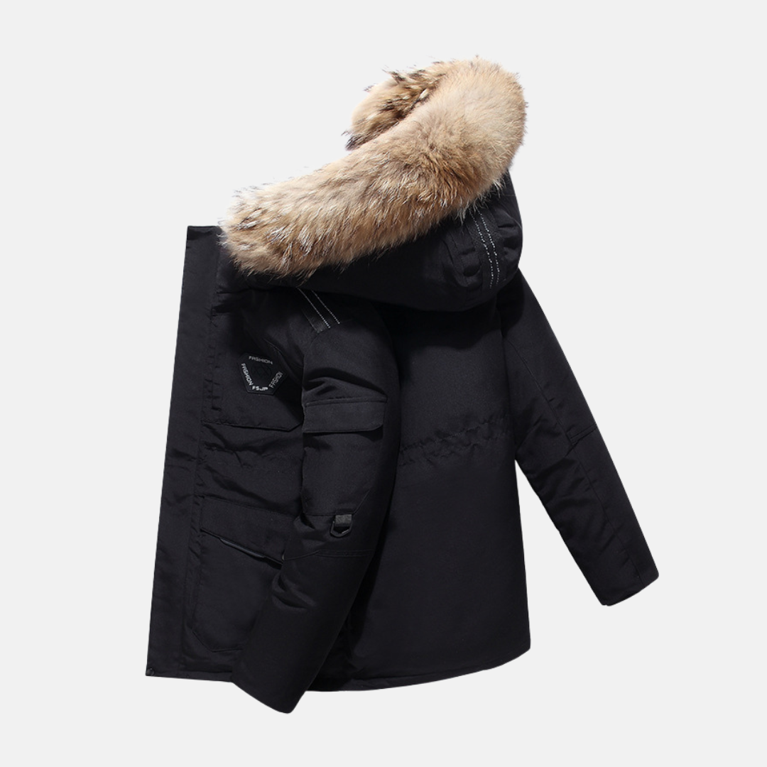 Milan | Winter coat with fur collar for men 2