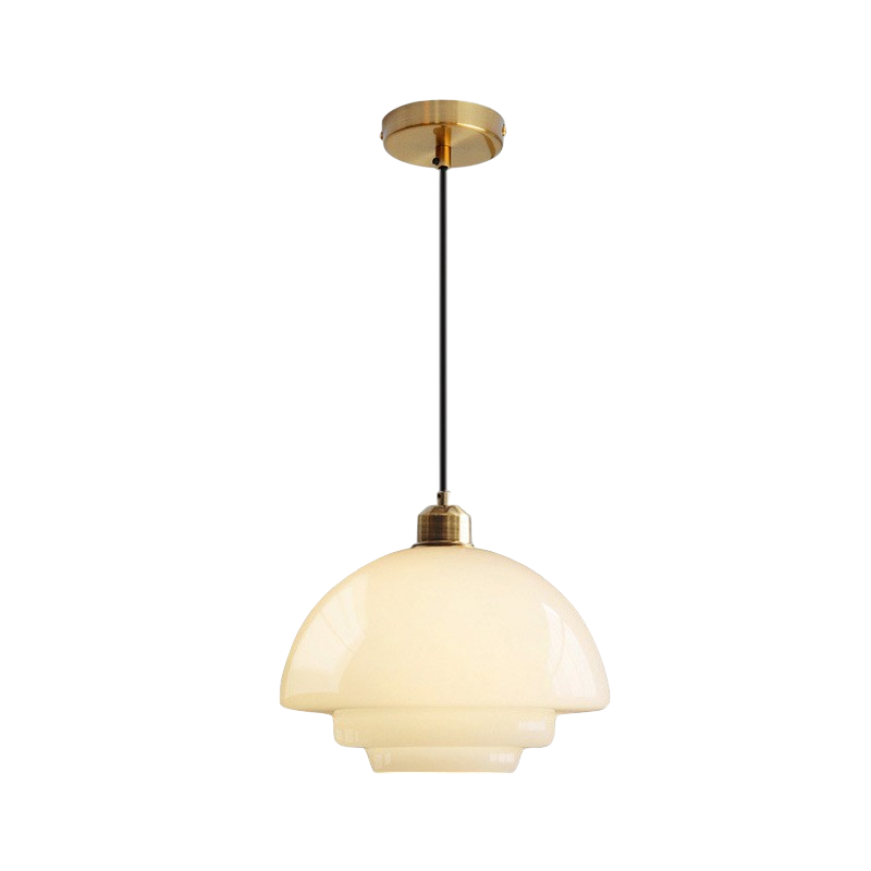 Milky white glass pendant lamp 3