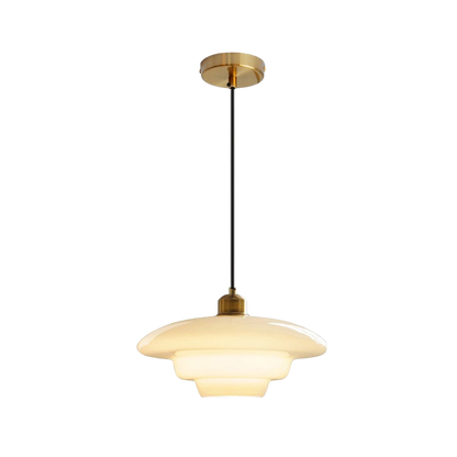 Milky white glass pendant lamp 4