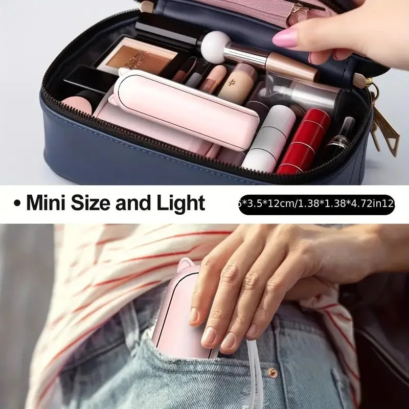 Mini hand fan Breezella | USB rechargeable | 3 speeds | Foldable & Powerbank function | 2000mAh battery 5