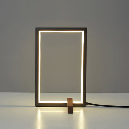 WoodGlow - Lampe de table rustique