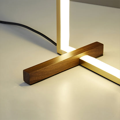 WoodGlow - Lampe de table rustique