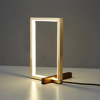 WoodGlow - Lampe de table rustique