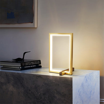 WoodGlow - Lampe de table rustique