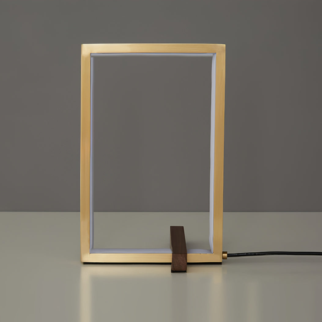 WoodGlow - Lampe de table rustique