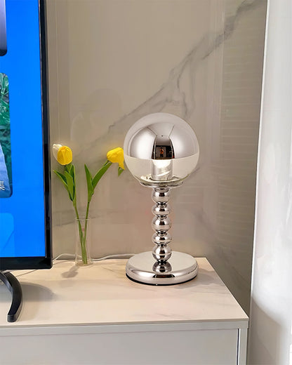 MirrorGlow – Minimalist Chrome Table Lamp