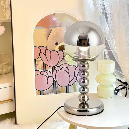 MirrorGlow – Minimalist Chrome Table Lamp