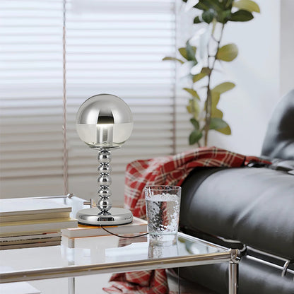 MirrorGlow – Minimalist Chrome Table Lamp