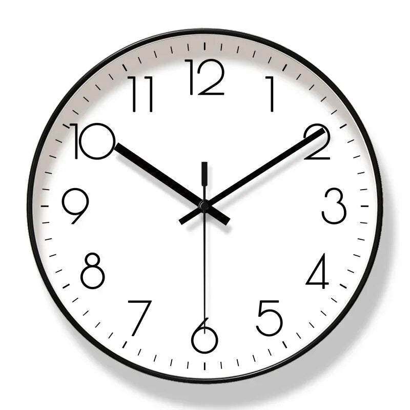 Modern Wall Clock in Black - Minimalist Nordic Design for Home and Office Decor 7