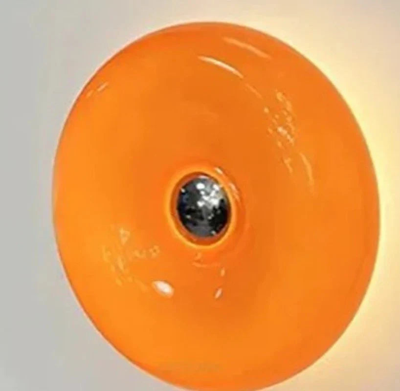 OrbGlow – Elegante Lámpara de Pared Circular de Vidrio