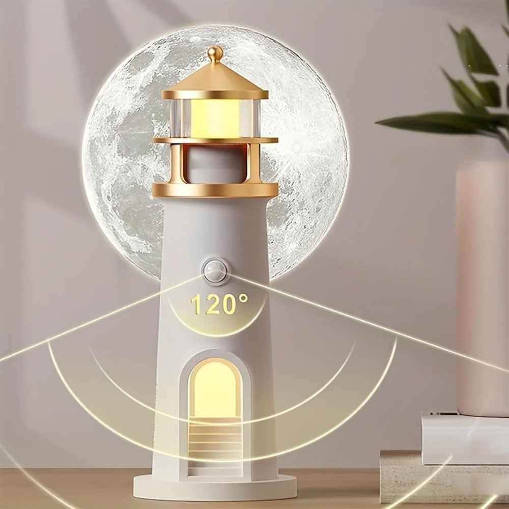 Moon Lamp Night Light Lighthouse Design Bedroom Decor 3