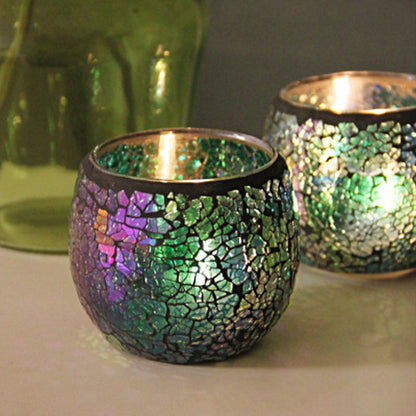 MosaicGlow | Elegant Handcrafted Glass Tealight Holder 15