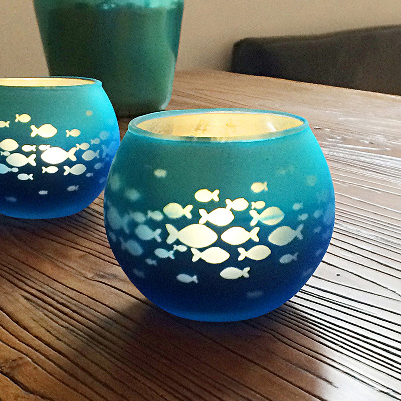 MosaicGlow | Elegant Handcrafted Glass Tealight Holder 24