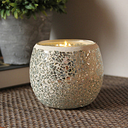 MosaicGlow | Elegant Handcrafted Glass Tealight Holder 8