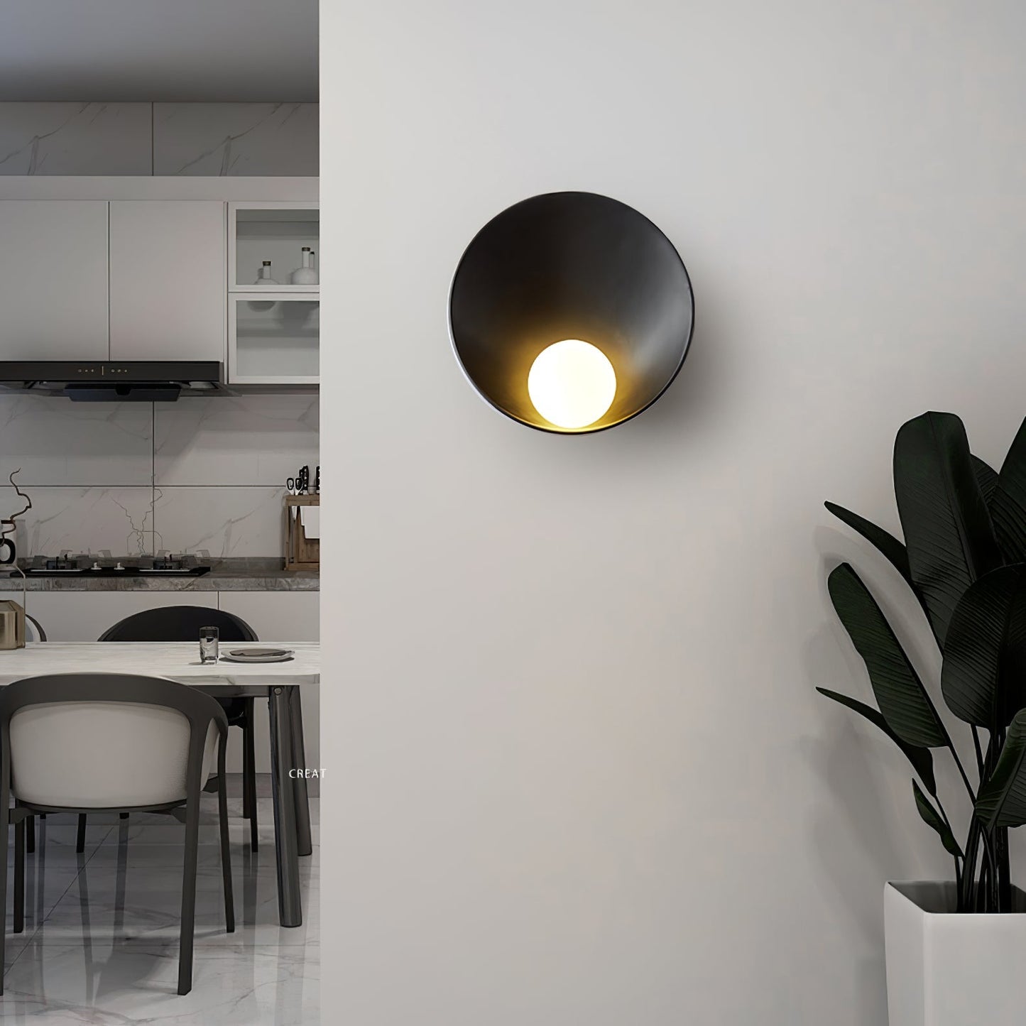 LuxeSphere – Round Nordic Wall Lamp for Contemporary Ambience