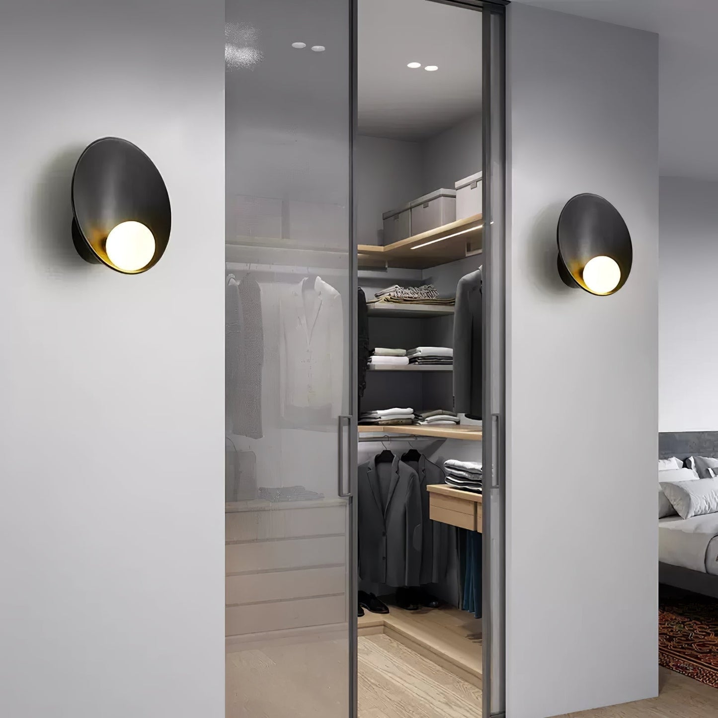 LuxeSphere – Round Nordic Wall Lamp for Contemporary Ambience